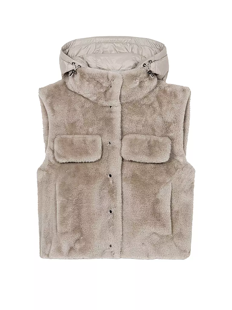 LUISA CERANO | Gilet effetto pelliccia | Beige