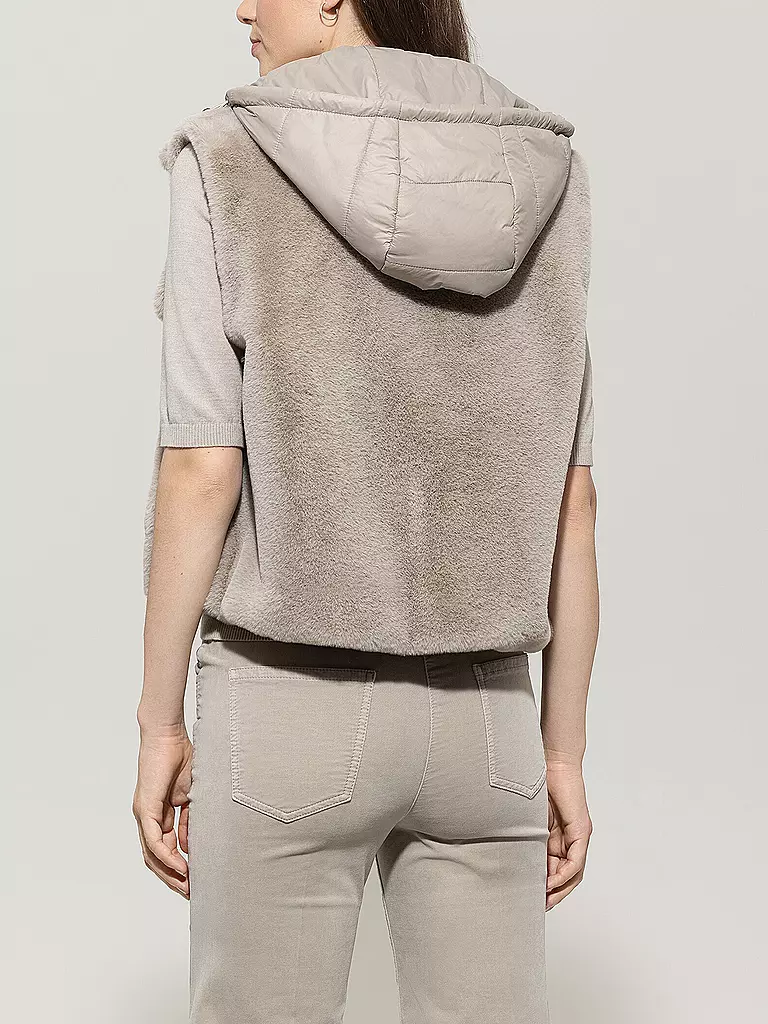 LUISA CERANO | Gilet effetto pelliccia | Beige