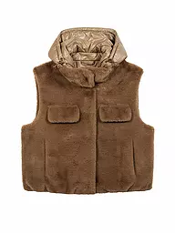 LUISA CERANO | Gilet in finta pelliccia | Marrone chiaro