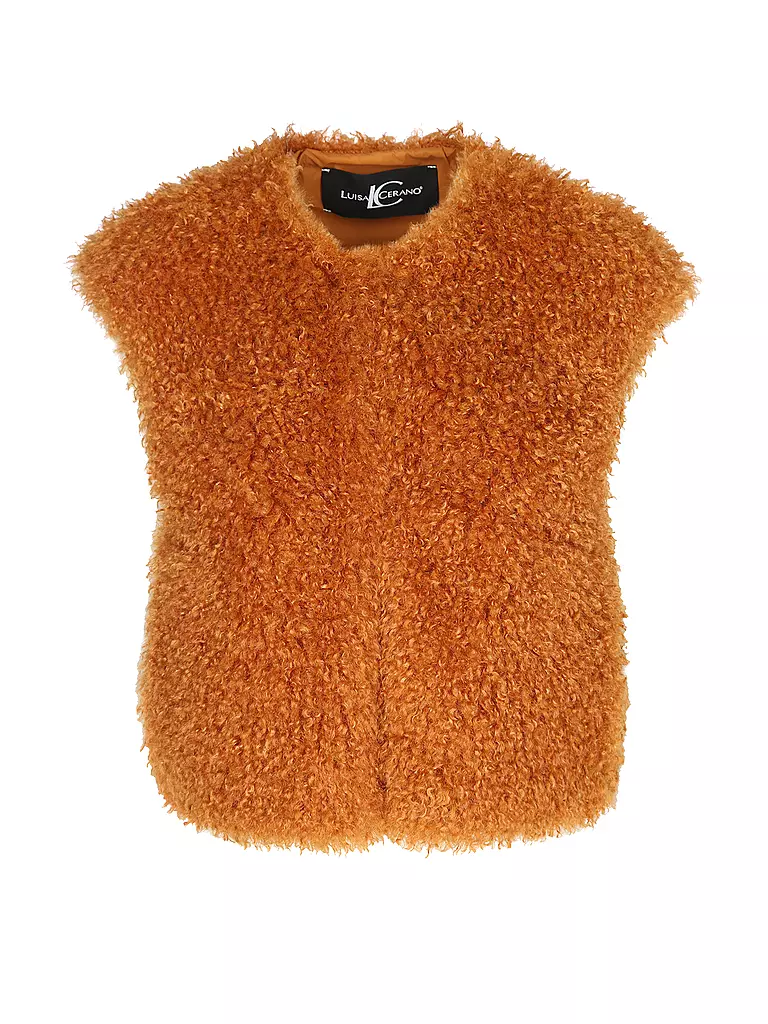 LUISA CERANO | Gilet in pelliccia sintetica | Arancione
