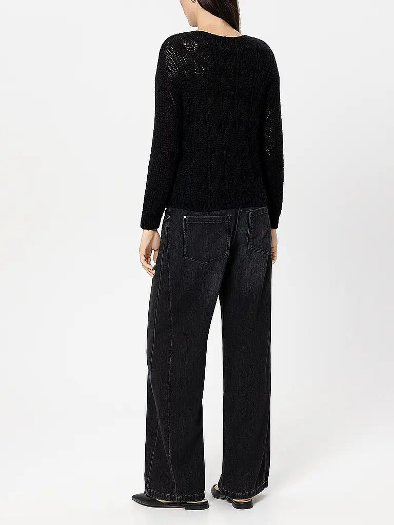 LUISA CERANO | Jeans Wide Leg | Nero