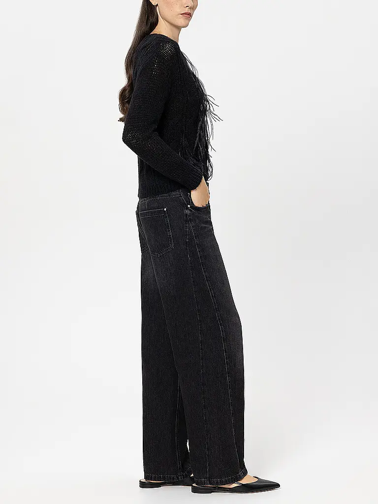 LUISA CERANO | Jeans Wide Leg | Nero
