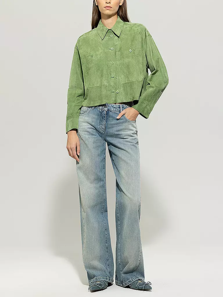 LUISA CERANO | Lederjacke | Verde chiaro