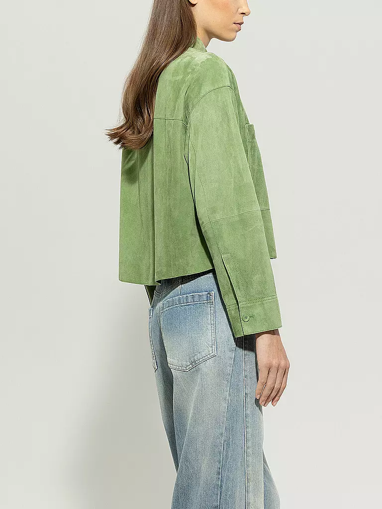LUISA CERANO | Lederjacke | Verde chiaro
