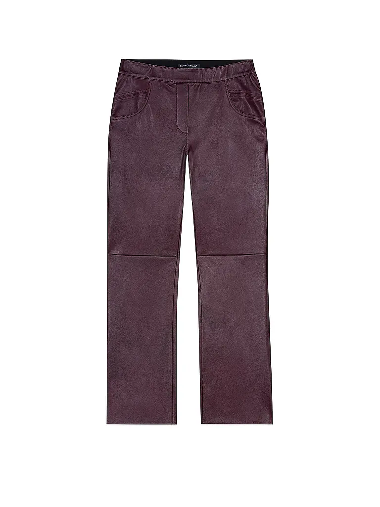 LUISA CERANO | Pantaloni in pelle | Rosso scuro