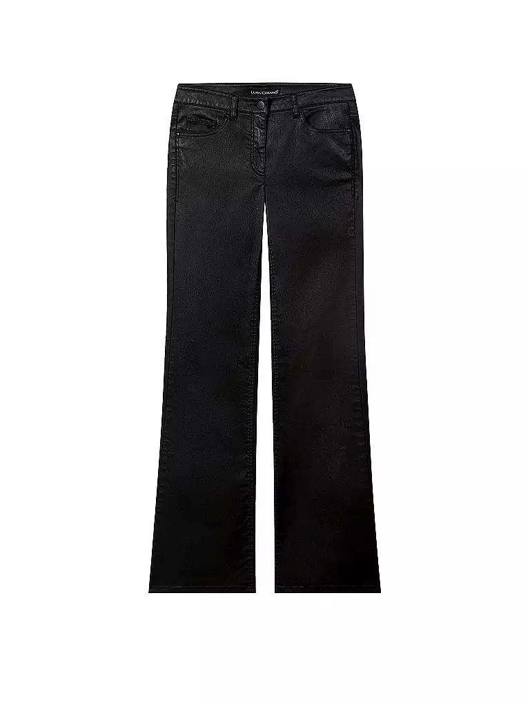 LUISA CERANO | Pantaloni in similpelle Flared Fit | Nero