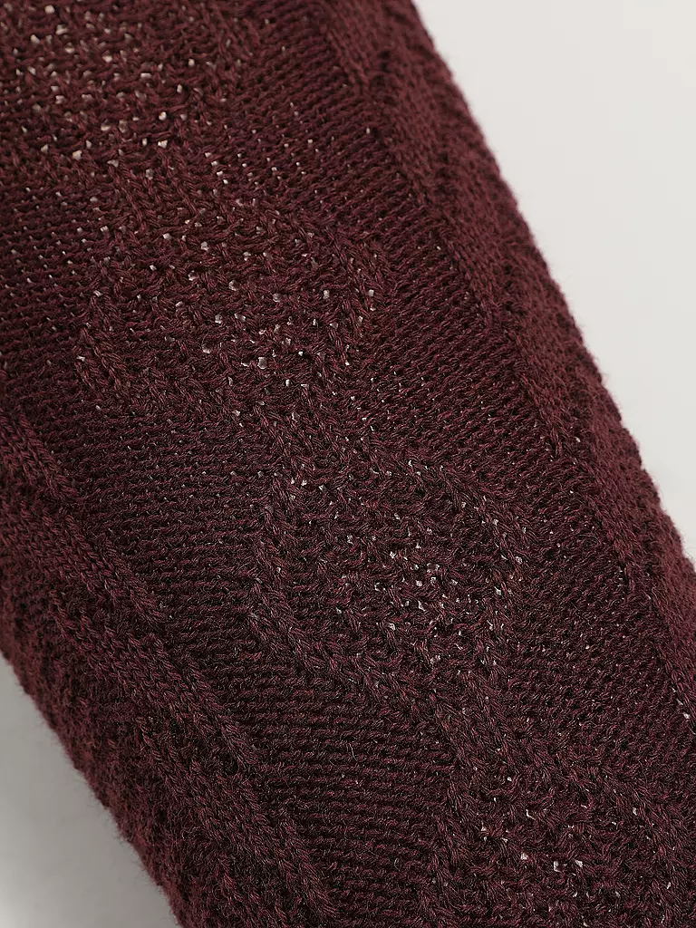 LUISE STEINER | Calze al ginocchio tradizionali bordeaux | Rosso scuro