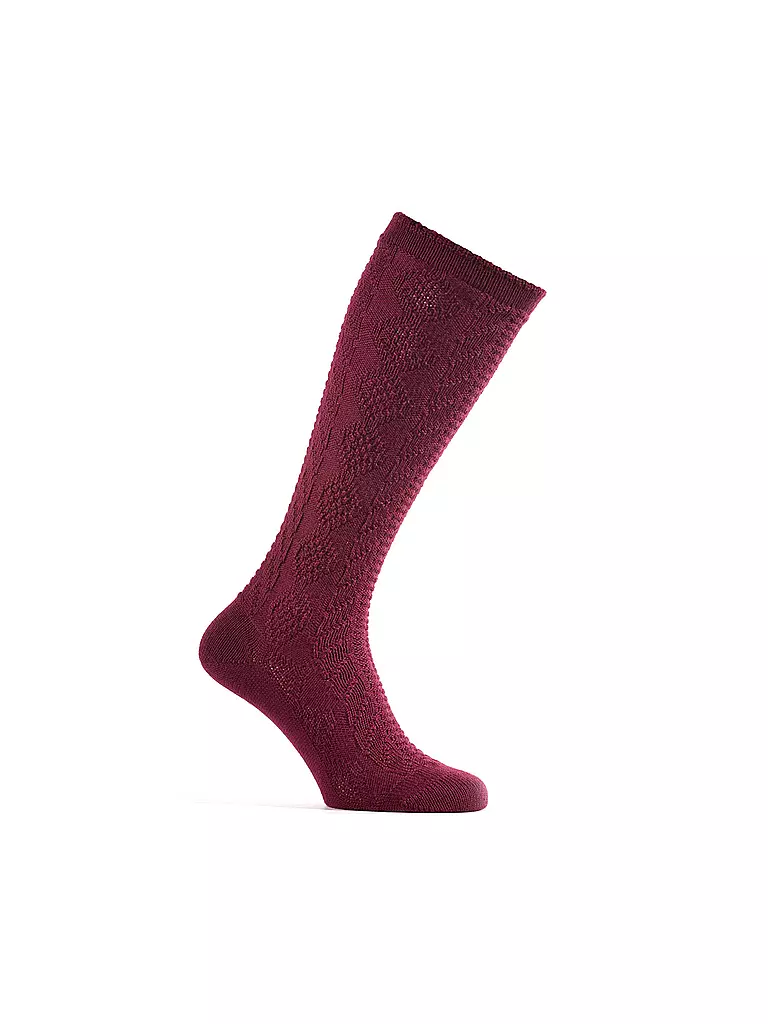 LUISE STEINER | Kniestrümpfe bordo | Rosso