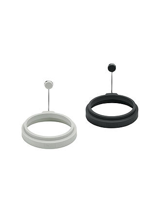 LURCH | Forma per uova rotonda, set da 2, silicone, grigio chiaro/grigio ferro