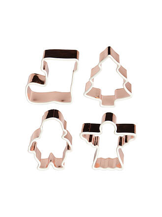 LURCH | Formine per biscotti 4 pz. XMAS MINI Rame/Silicone