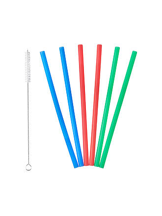 LURCH | Set di 6 cannucce in silicone / Colorate