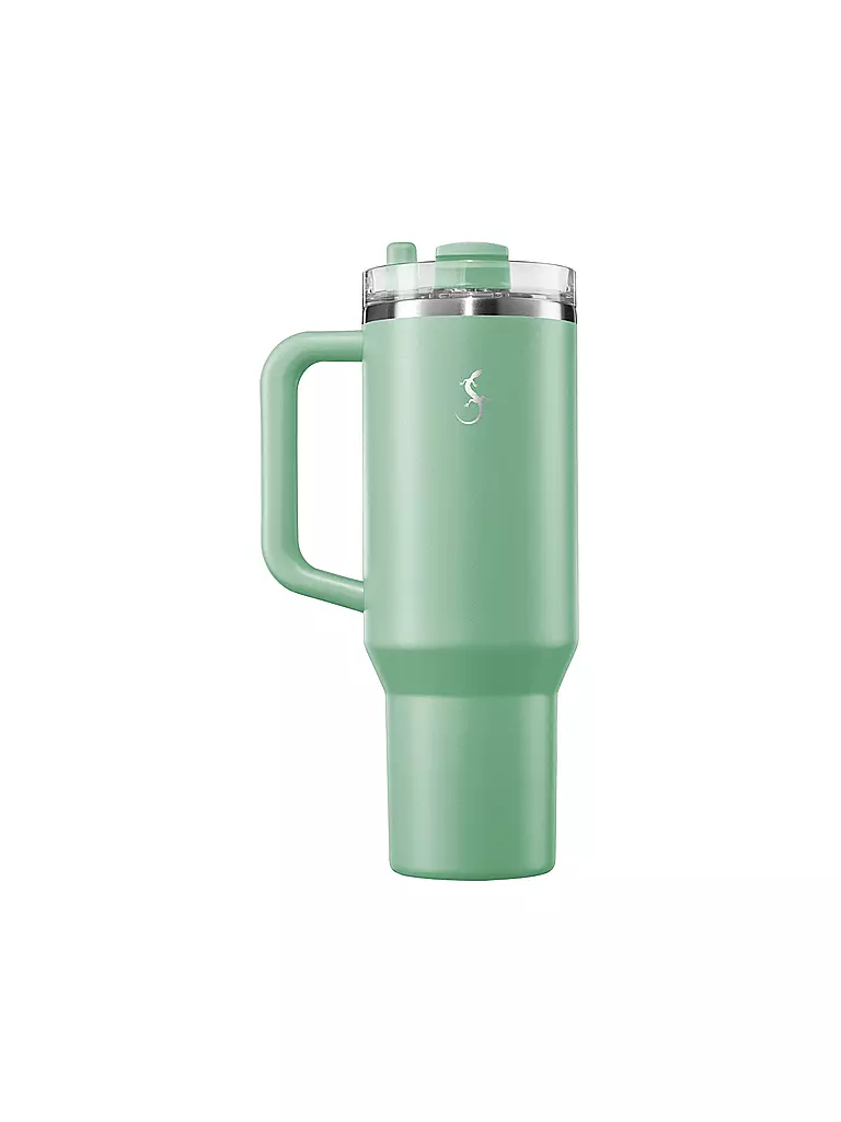 LURCH | Bicchiere termico con cannuccia 1,2 l Salvia | Verde chiaro