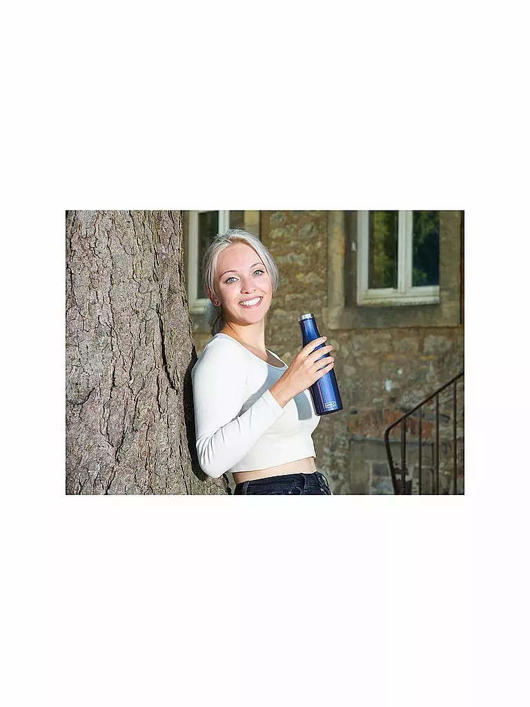 LURCH | Borraccia termica - Thermos in acciaio inox 0,5 l Blu metallizzato | Blu scuro