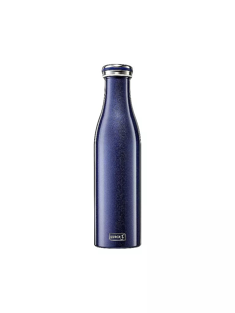 LURCH | Borraccia termica - Thermos in acciaio inox 0,75l Blu metallizzato | Blu scuro