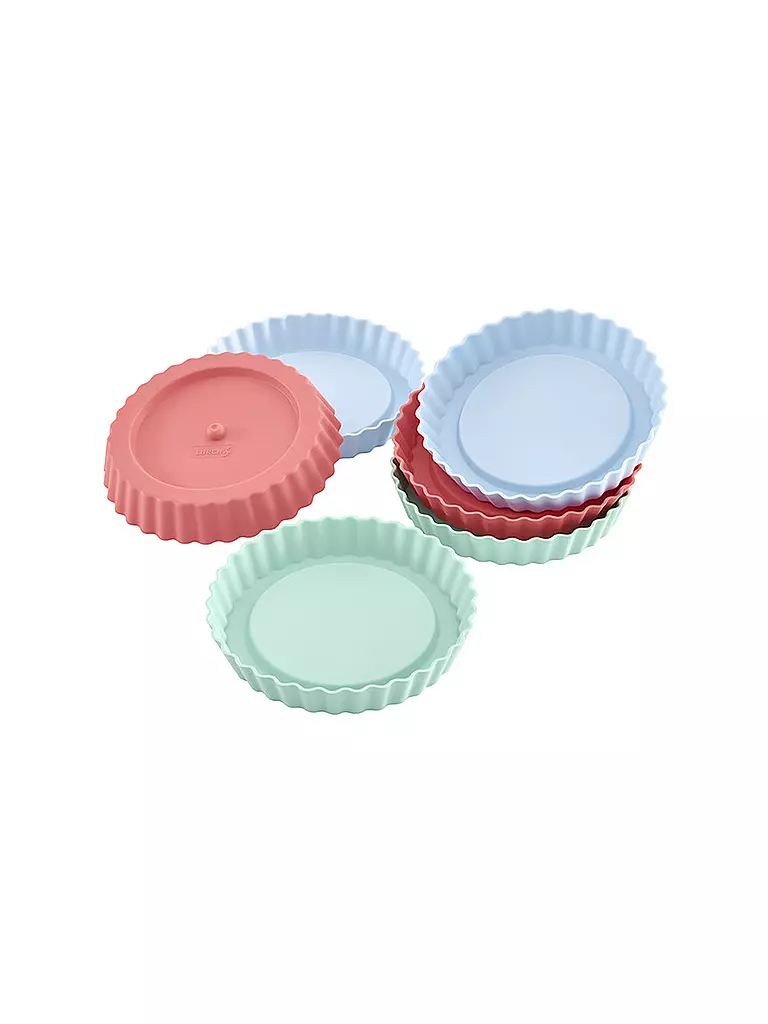 LURCH | Flexiform Set da 6 stampi per torte monoporzione Mix Pastello | Multicolore