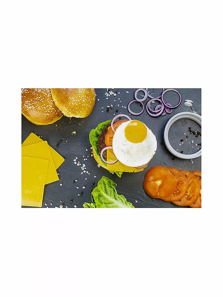 LURCH | Forma per uova rotonda, set da 2, silicone, grigio chiaro/grigio ferro |