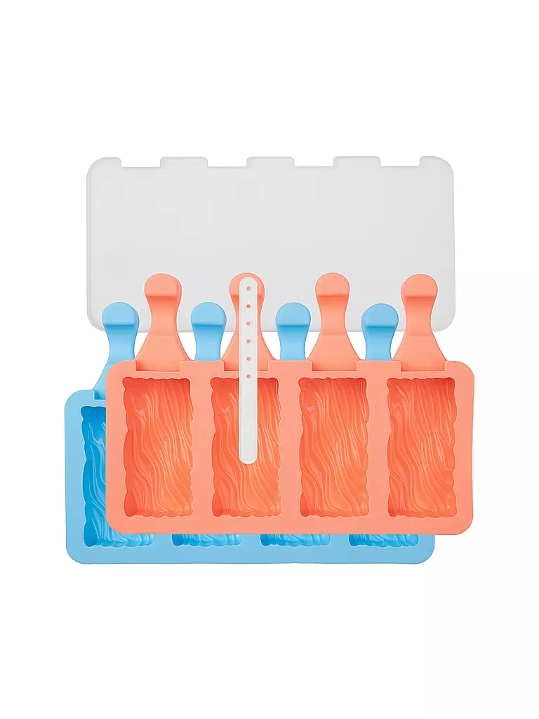 LURCH | Stampo per ghiaccioli set da 2 POPSICLE ICEFORM WAVE Aquamarine Peach | Multicolore