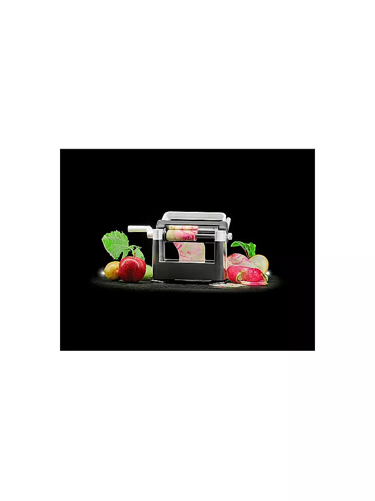 LURCH | Tagliaverdure a nastro Catto grigio ferro/bianco | Bianco