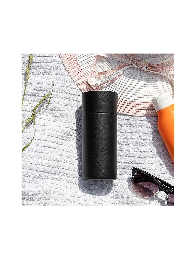 LURCH | Tazza termica a 360° in acciaio inox 0,3 l Nera | Nero