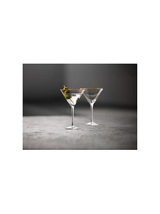 LYNGBY GLAS | Set di bicchieri da Martini 4 pz. con bordo dorato PALERMO 25cl