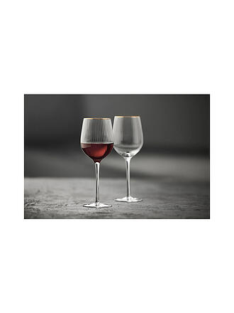 LYNGBY GLAS | Set di 4 bicchieri da vino rosso con bordo dorato PALERMO 40cl