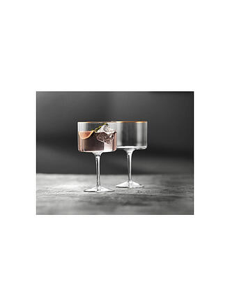 LYNGBY GLAS | Set di 4 bicchieri da Gin & Tonic con bordo dorato PALERMO 45cl