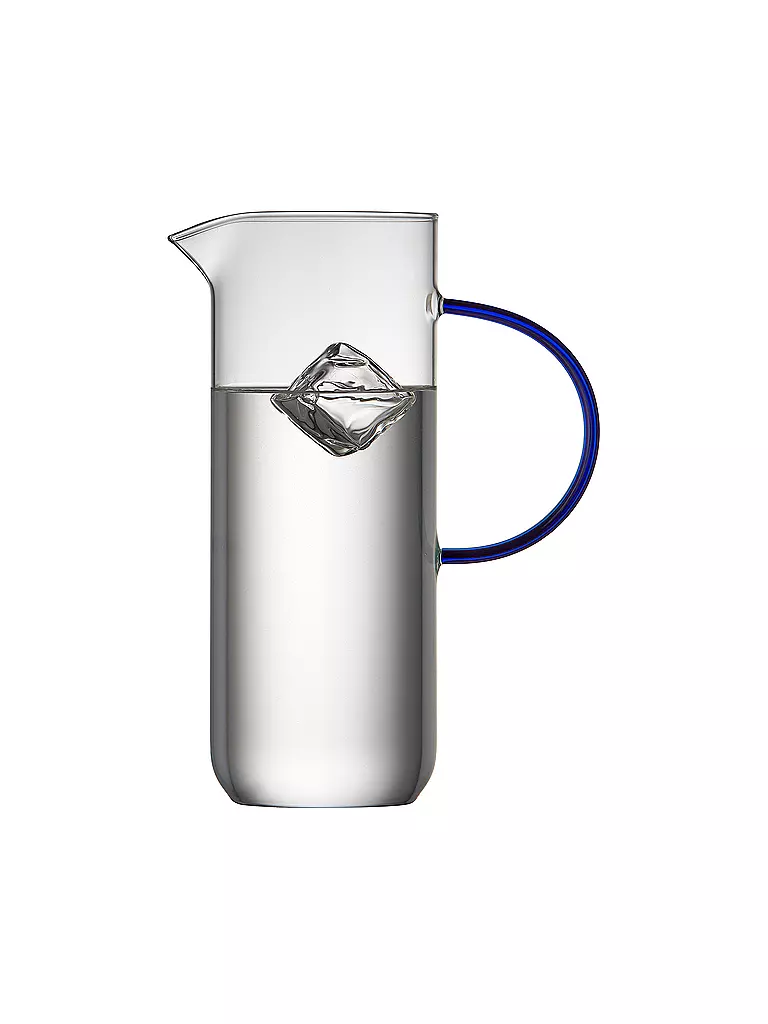 LYNGBY GLAS | Brocca in vetro TORINO 1,1 l Trasparente/ Blu | 