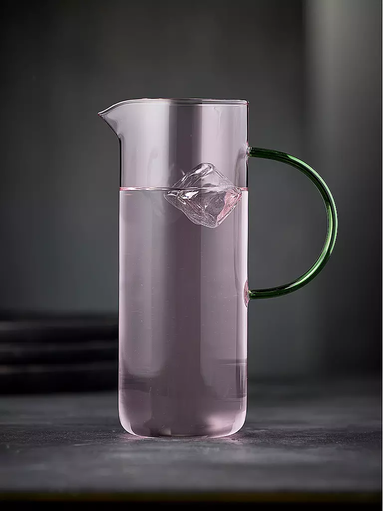 LYNGBY GLAS | Brocca in vetro TORINO 1,1l Rosa/Blu | Rosa