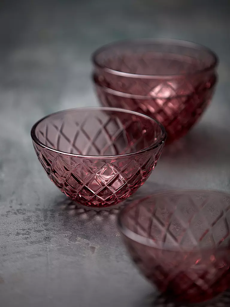 LYNGBY GLAS | Ciotola 4 pz. 12 cm SORRENTO Rosa | 