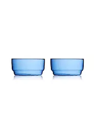 LYNGBY GLAS | Schale 2er Set TORINO 50cl Gruen  | Blu
