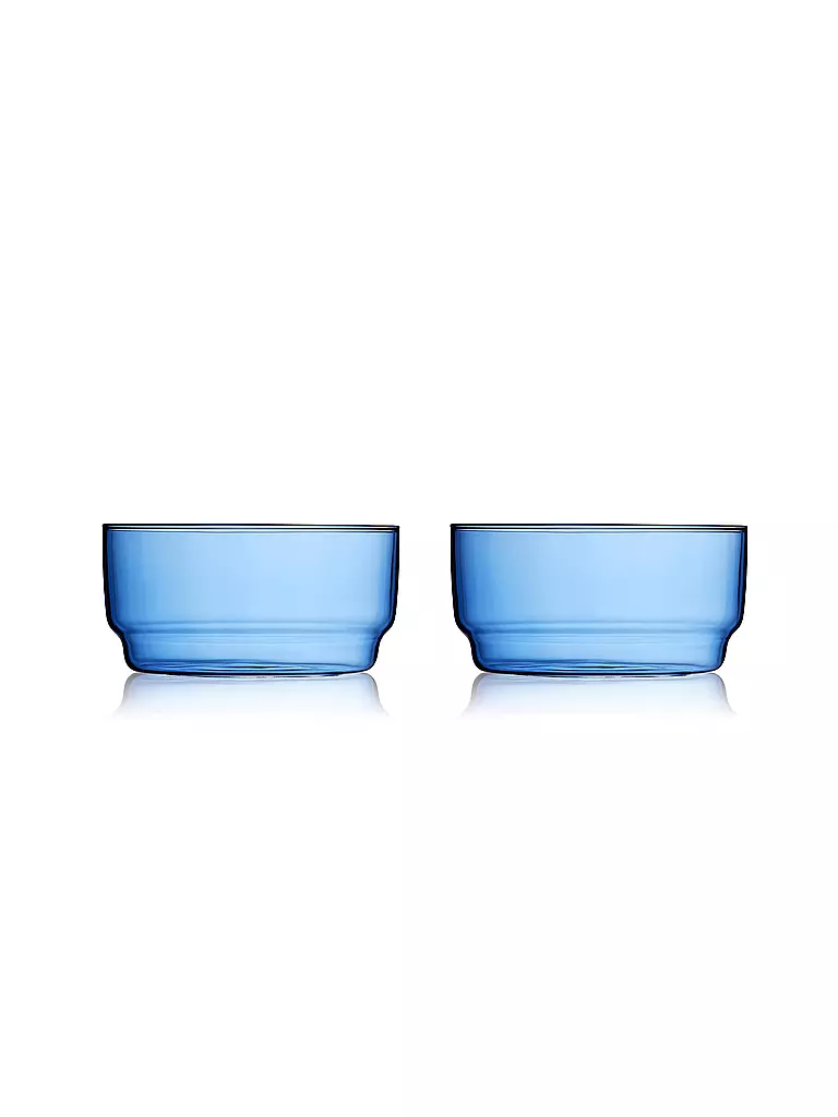 LYNGBY GLAS | Schale 2er Set TORINO 50cl Blau   | Blu