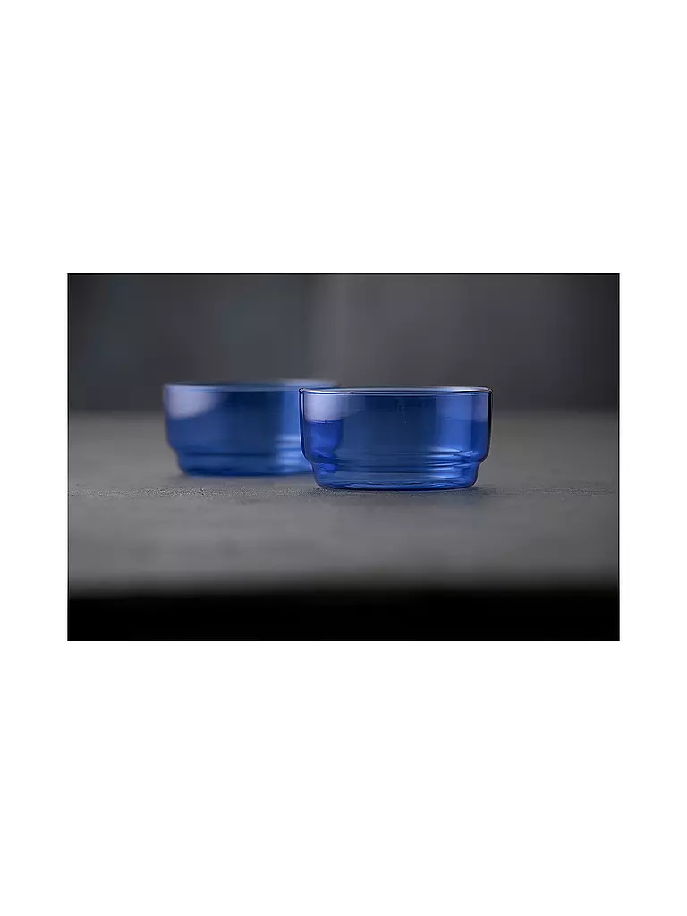 LYNGBY GLAS | Schale 2er Set TORINO 50cl Blau   | Blu