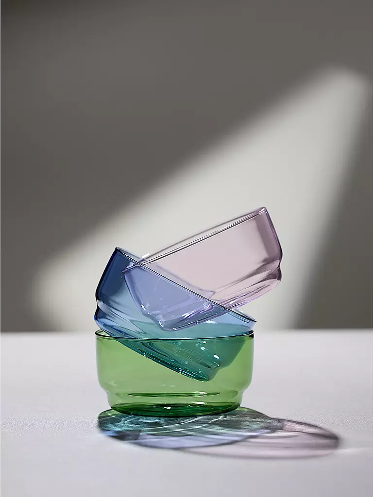 LYNGBY GLAS | Schale 2er Set TORINO 50cl Blau | 
