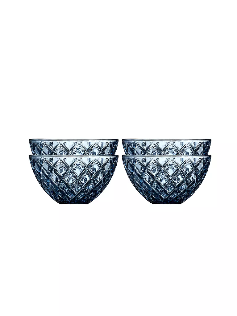 LYNGBY GLAS | Schale 4tlg. 12cm SORRENTO Blau | Blu