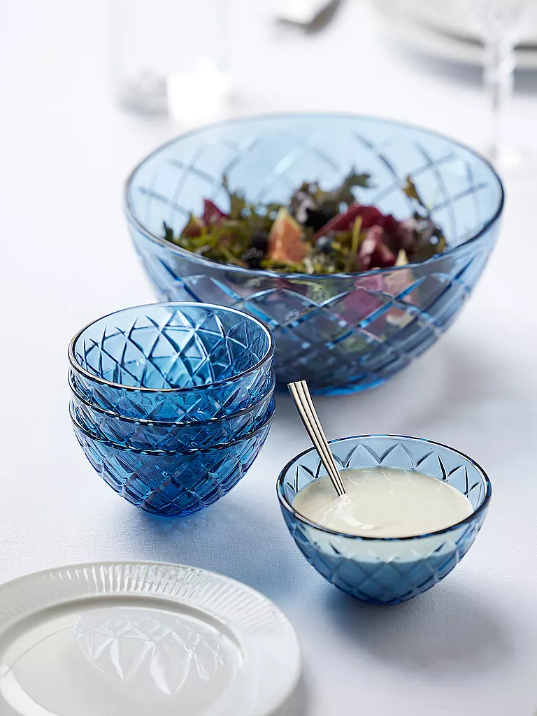LYNGBY GLAS | Schale 4tlg. 12cm SORRENTO Blau | Blu