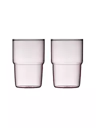 LYNGBY GLAS | Set di 2 bicchieri TORINO 40 cl Verde | Rosa