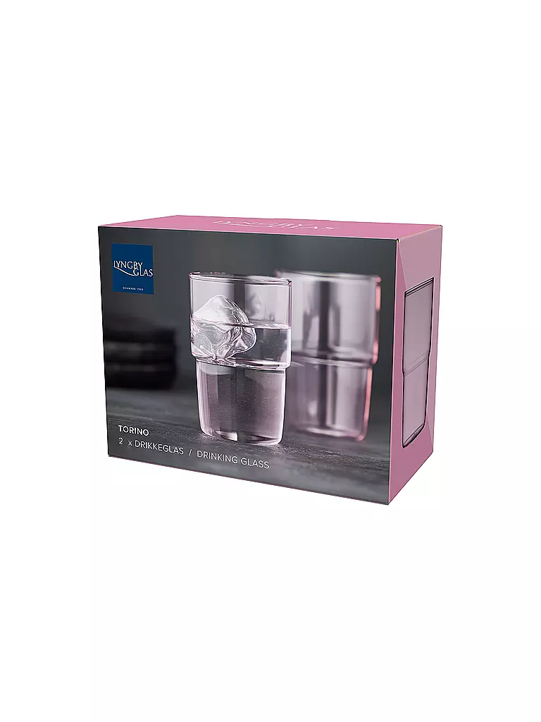 LYNGBY GLAS | Set di 2 bicchieri TORINO 40 cl Rosa | 
