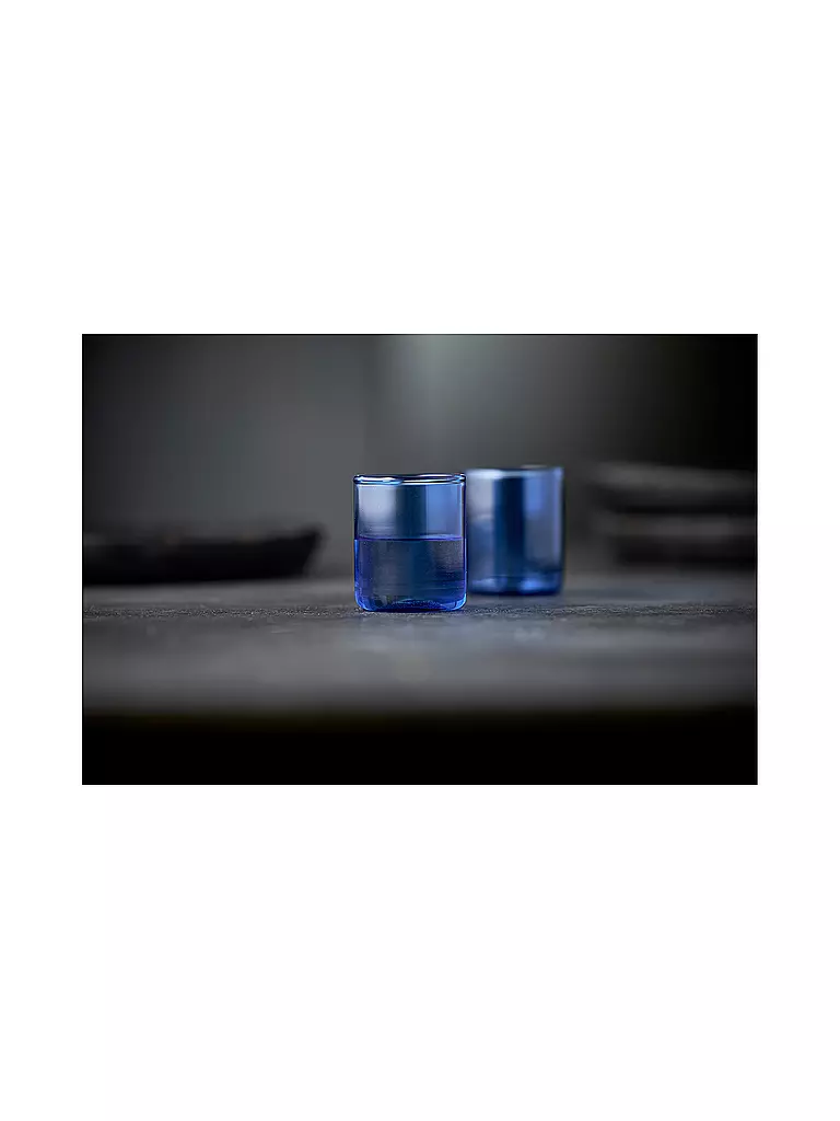 LYNGBY GLAS | Set di 2 bicchierini da liquore TORINO 6cl Blu | Blu