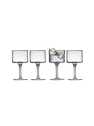 LYNGBY GLAS | Set di 4 bicchieri da Gin & Tonic con bordo dorato PALERMO 45cl | Trasparente
