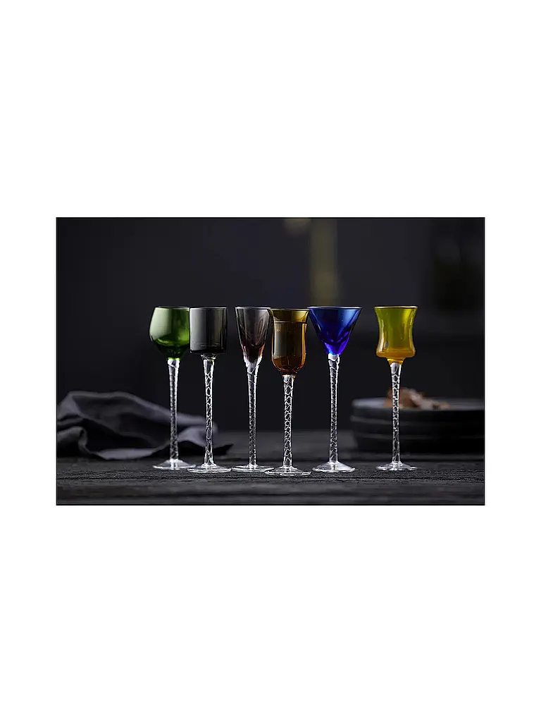 LYNGBY GLAS | Set di bicchierini da liquore 6 pz. LONDON 18cm multicolore | Multicolore