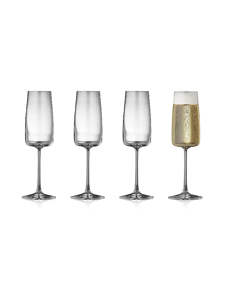 LYNGBY GLAS | Set di calici da spumante 4 pz. ZERO 30cl | Trasparente