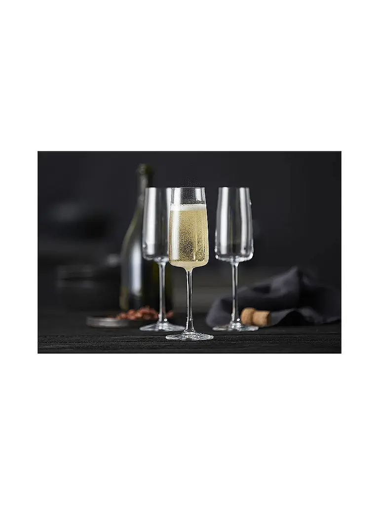 LYNGBY GLAS | Set di calici da spumante 4 pz. ZERO 30cl | Trasparente