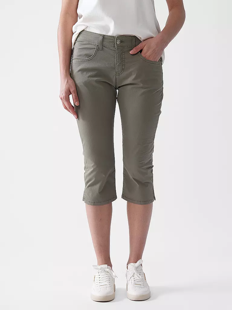 MAC | Pantaloni capri 3/4 | Oliva