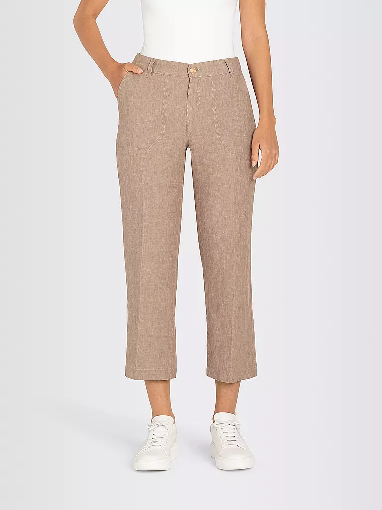 MAC | Pantaloni di lino 7/8 Nora | Beige