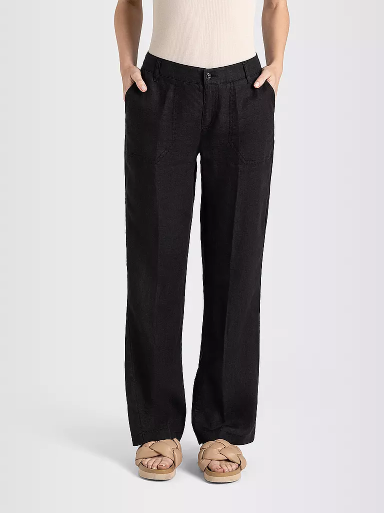 MAC | Pantaloni di lino NORA | Nero