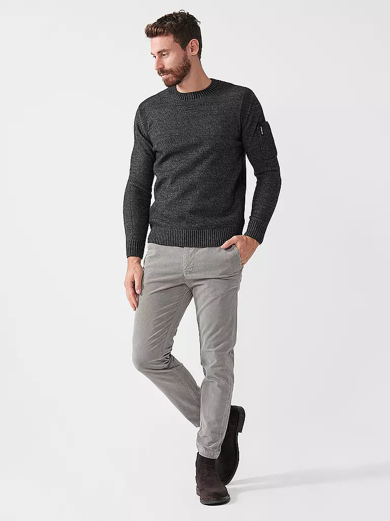 MAC | Pantaloni in velluto a coste Tapered Fit GRIFFIN | Grigio chiaro