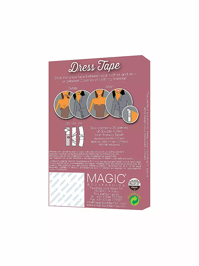MAGIC BODYFASHION | Nastro per abiti 3 in 1 (30 pezzi) Trasparente | 