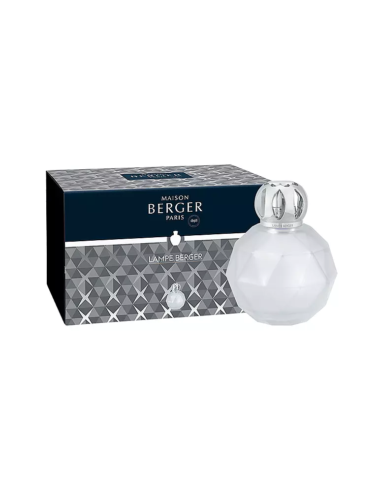 MAISON BERGER PARIS | Lampe Berger Geode Bianco satinato | Grigio chiaro