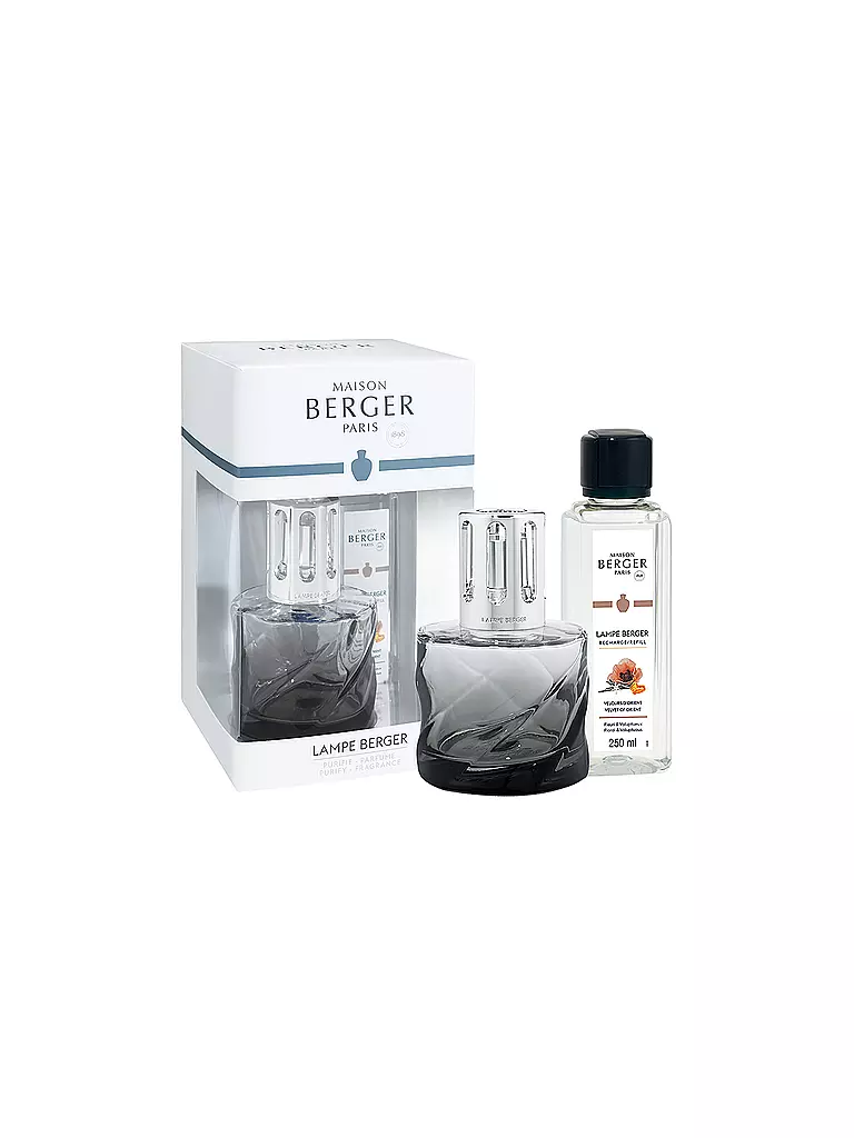 MAISON BERGER PARIS | Set Flacone Spirale Noire 250ml Velours d'Orient | Grigio