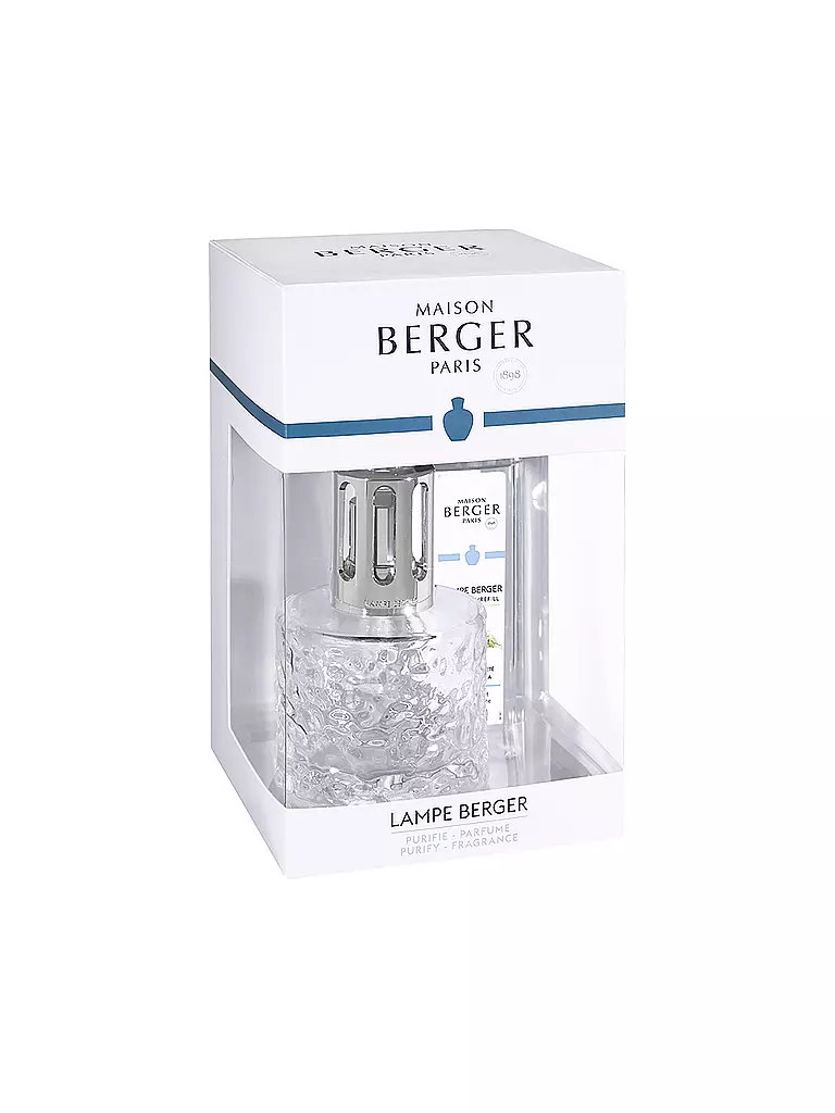 MAISON BERGER PARIS | Set Lampe Berger MIRAGE TRASPARENTE +250ml Pure White Tea | Trasparente